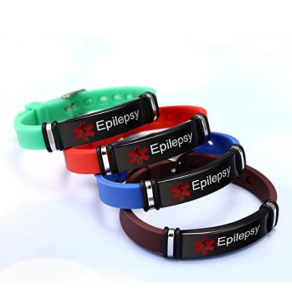 Epilepsy Stainless Steel Engraved Silicone - Picture 5 of 7